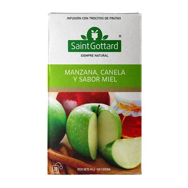 Infusión de Frutas Saint Gottard Manzana, Canela Y Miel x 20 Saquitos