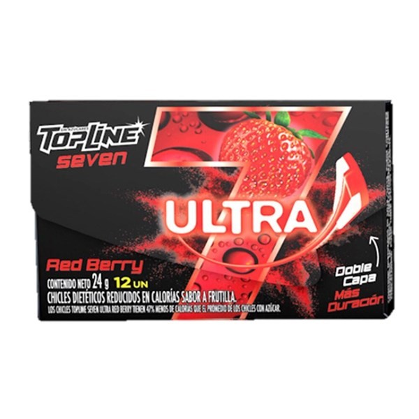 Chicle Topline Redberry Frutilla Ultra 7 12 U. #1