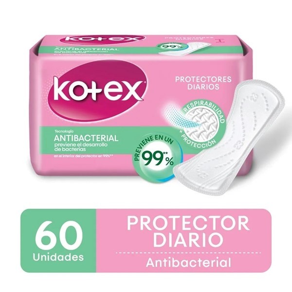 Kotex Protector Diario Antibacterial (60 Unidades) #1