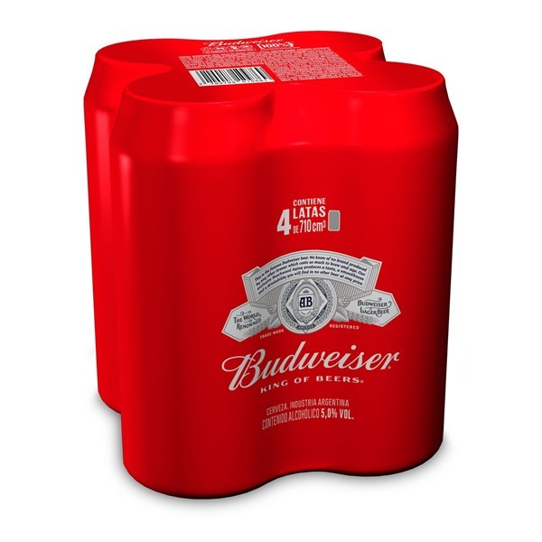 Cerveza Blanca Budweiser En Lata 4 Uni 710 Cc. #1