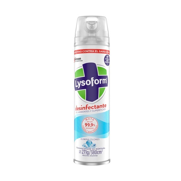 Desinfectante En Aerosol Lysoform Aire Montaña 380 Cc. #1