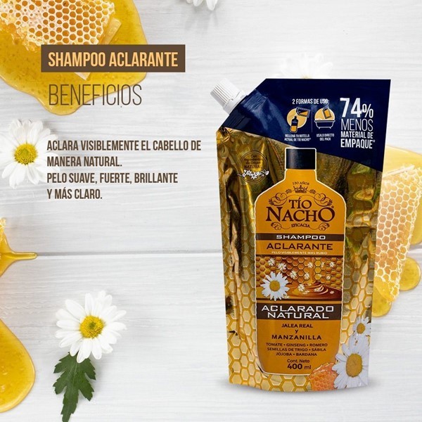 Tio Nacho Shampoo Aclarante Doy Pack 400ml alt
