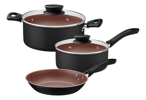 Set de Ollas Batería de Cocina Tramontina Linz Starflon 3Pz #1