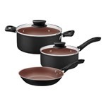 Set de Ollas Batería de Cocina Tramontina Linz Starflon 3Pz #1