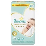 Pampers Pañales Premium Care Talle g (72 Unidades) #3
