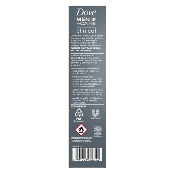 Desodorante Antitranspirante Dove Men Care Clinical 96 H en Aerosol x 110 ml alt