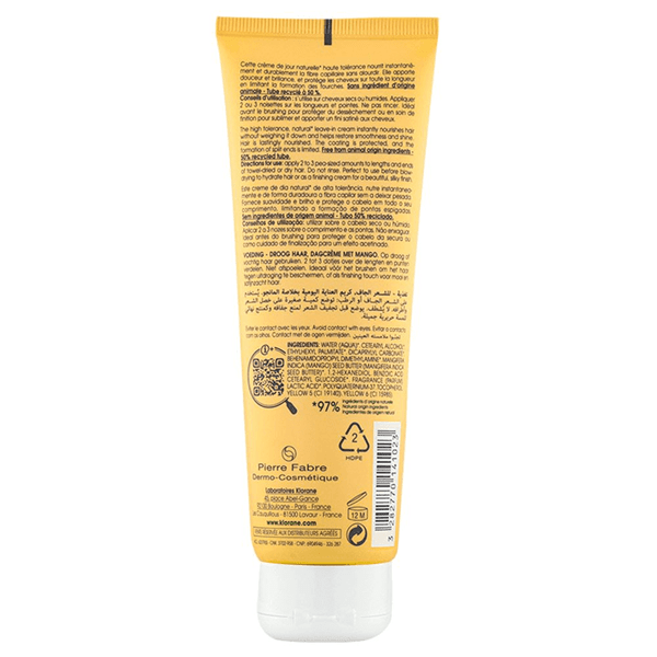Klorane Mango Crema de Día Cabellos Secos 125 ml alt