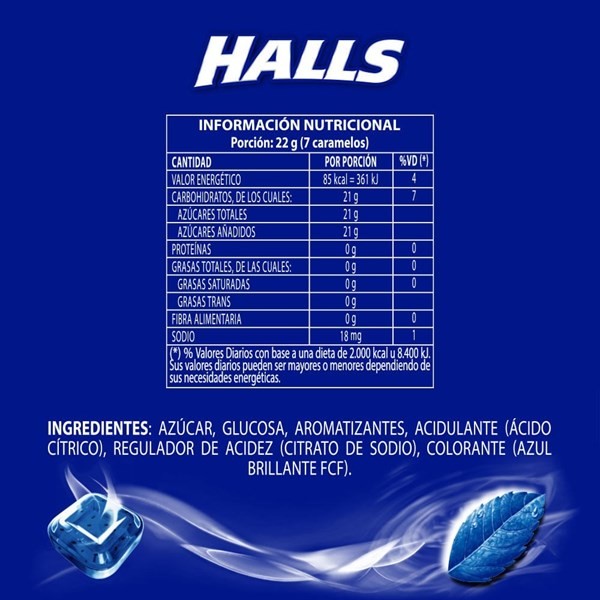 Caramelo Halls Menthol 28 g. alt
