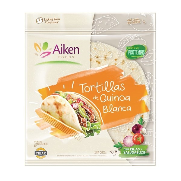 Aiken Food Tortillas Aikend Foods de Quinoa Blanca x 210 g