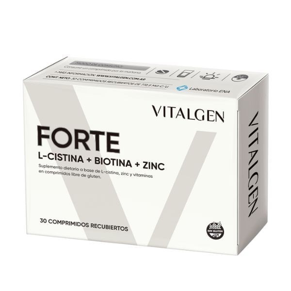 Vitalgen Forte | 30 Comprimidos | L-Cistina + Biótica + Zinc #1