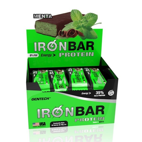 Gentech Iron Bar Barra Proteica Menta 20 Unidades #1