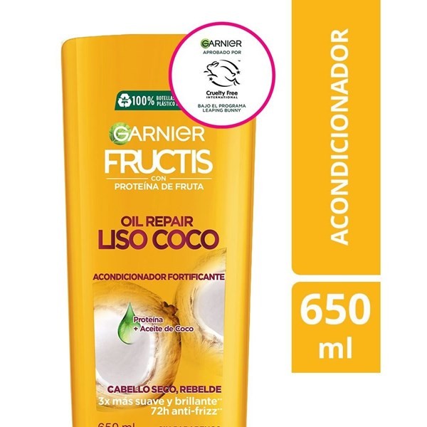 Fructis Acondicionador Liso Coco 650 ml #1