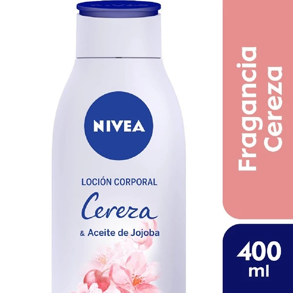 Nivea Loción Corporal  Cereza Y Aceite de Jojoba Para Piel Normal a Seca 400 ml