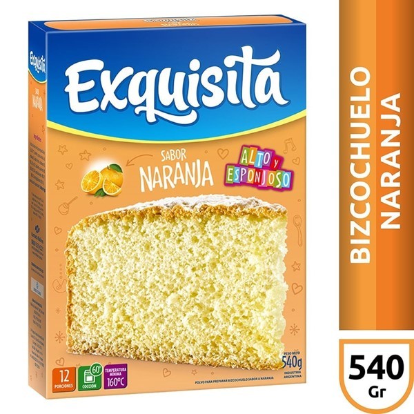 Exquisita Bizcochuelo Naranja X540 Gr