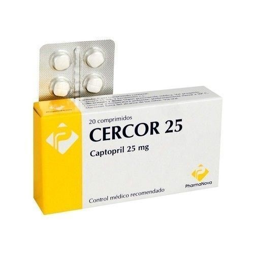 Cercor 25 mg | 20 comprimidos | Captopril