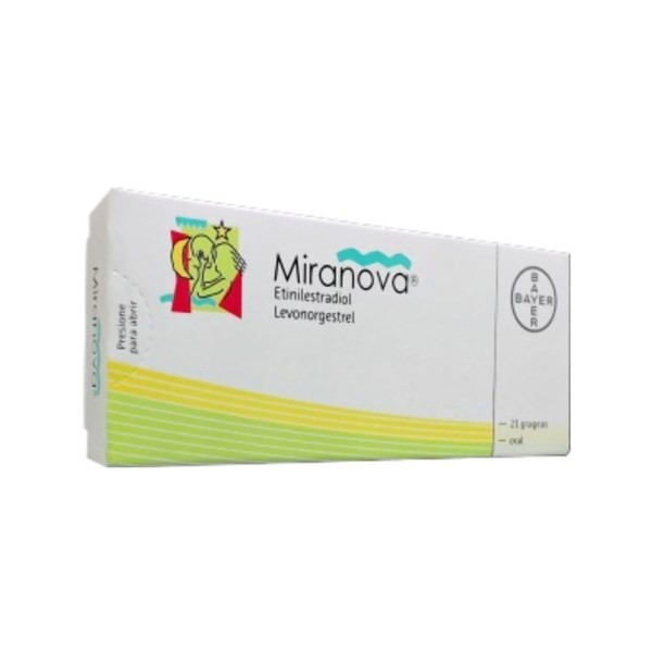 Bayer Miranova Levonorgestrel + Etinilestradiol x 21 Grageas #1