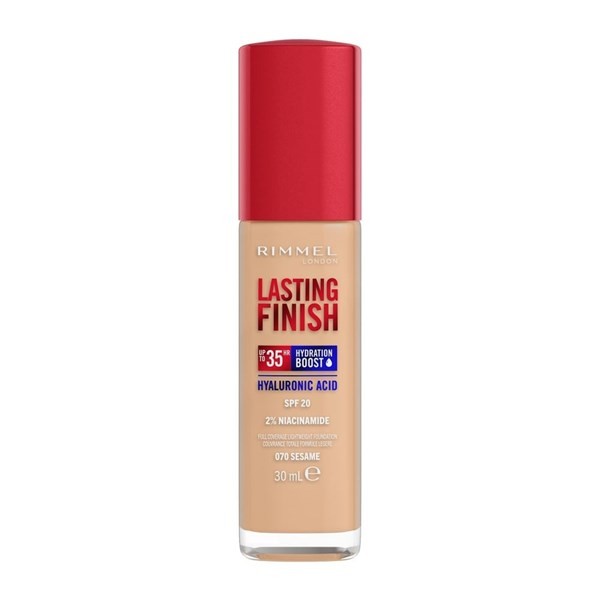 Base Liquida de Maquillaje Rimmel Lasting Finish Hydration Boost x 30 ml Color 070 sesame Hboost