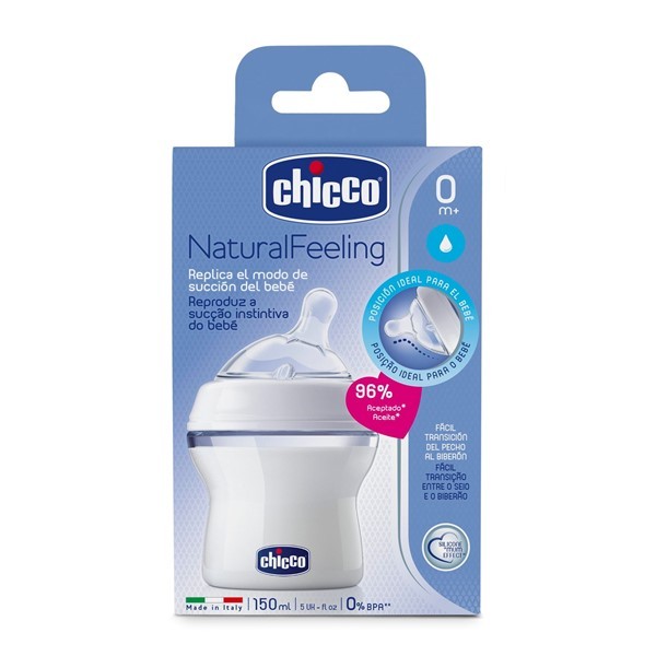Chicco Biberon Natural Feeling Flujo Normal 0 meses 150 ml