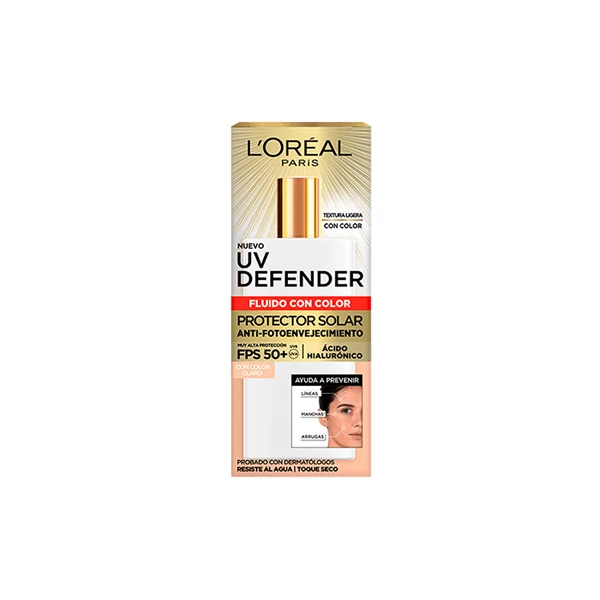 Loreal Paris Protector Solar L'oreal Uv Defender Fps 50 fluido Tono Claro x 40 gr alt