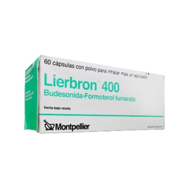 Montpellier Lierbron 400 Budesonide + Formoterol + Aplicador x 60 Cáps #1
