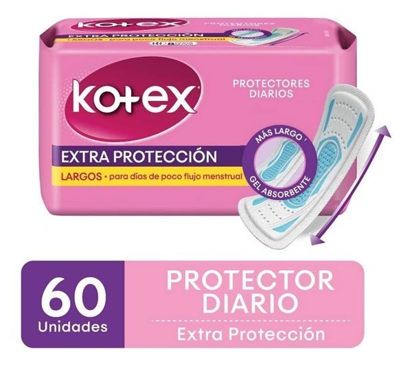 Kotex Extra Protección Protector Diario Largo 60 Unidades l #1
