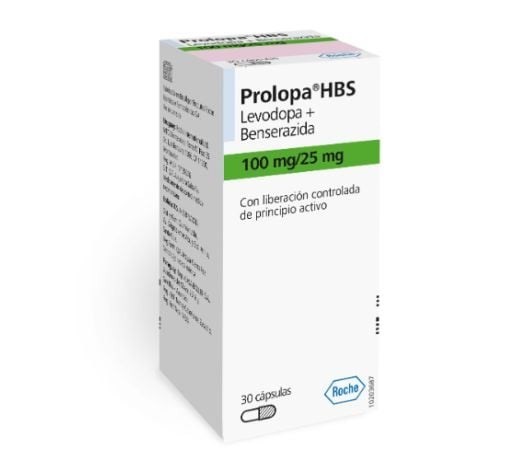 Prolopa Hbs 100 Mg/25 Mg | 30 capsulas | Levodopa + benserazida. #1