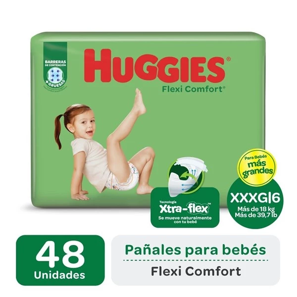 Huggies Flexi Comfort XXXG X 48 Pañales