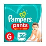 Pampers Pañales Ajuste Total Talle g (36 Unidades) #1