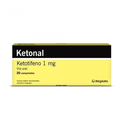 Ketonal | 20 Comprimidos | Ketotifeno #1