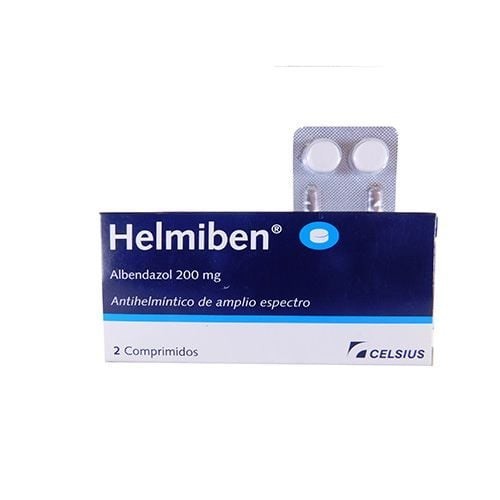 Helmiben | 2 Comprimkdos | Albendazol 200mg #1