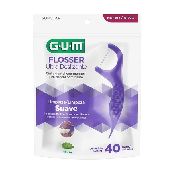 Hilo Dental con Mango Gum Flossers Ultra Deslizante x 40 Unidades alt