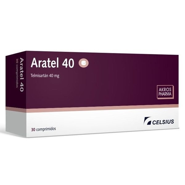 Aratel 40 Mg | 30 Comprimidos | Telmisartán #1