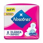 Nosotras Toallitas Higénicas Clásicas Rapisec x 8 U Unico #1