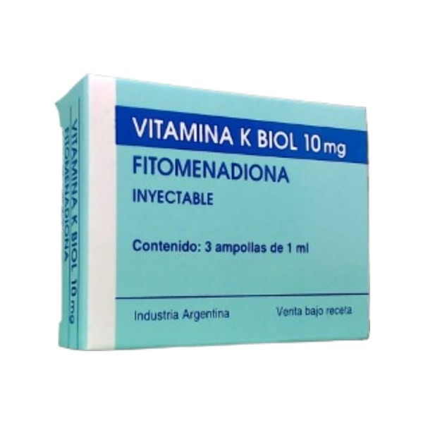 Vitamina K1 Biol 10 Mg Ampolla x 3 x 1 ml #1