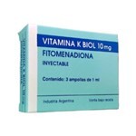 Vitamina K1 Biol 10 Mg Ampolla x 3 x 1 ml #1