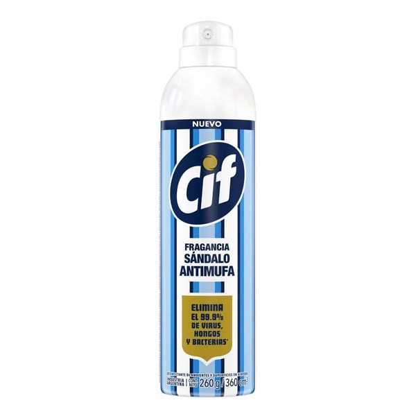 Desinfectante de Ambientes Y Superficies Cif Sándalo Antimufa en Aerosol  260 g #1