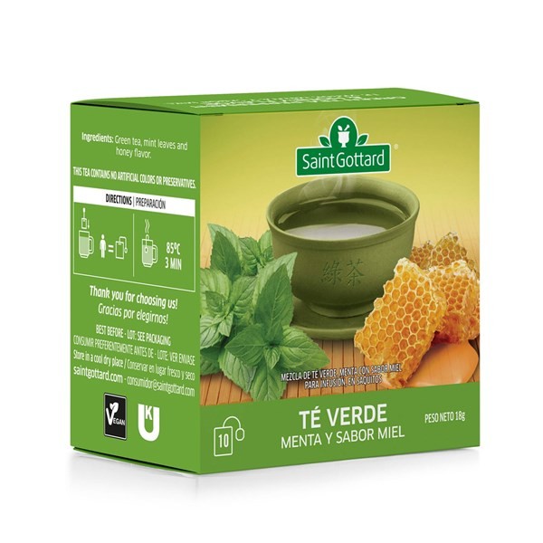 Té Verde Menta Y Miel Saint Gottard 10 uni #1