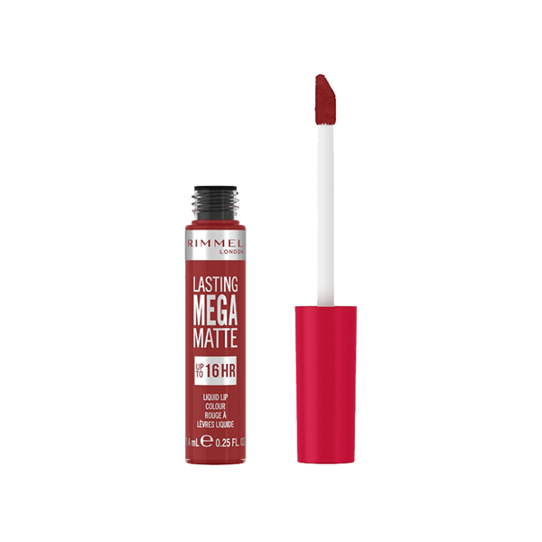 Labial Liquido Rimmel Lasting Mega Matte Carnival Red @ #7F1716 alt