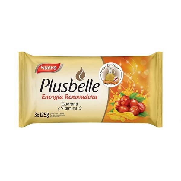 Plusbelle Jabon Pastilla Energia Renovadora 125 (3 Unidades) #1