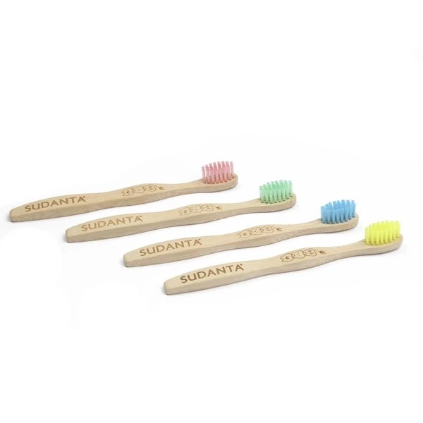 Sri Sri Cepillo Dental Sudanta Bambu Niños Suave