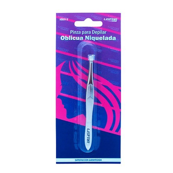 Lisfar Pinza Depilar Oblicua Niquelada Hs031-2 alt