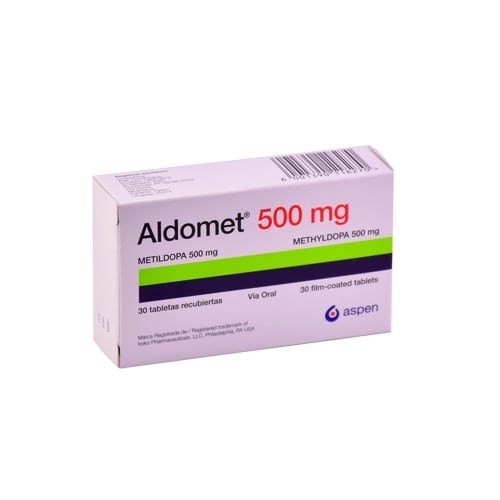 Aldomet 500 Mg |  30 comprimidos | Metildopa #1