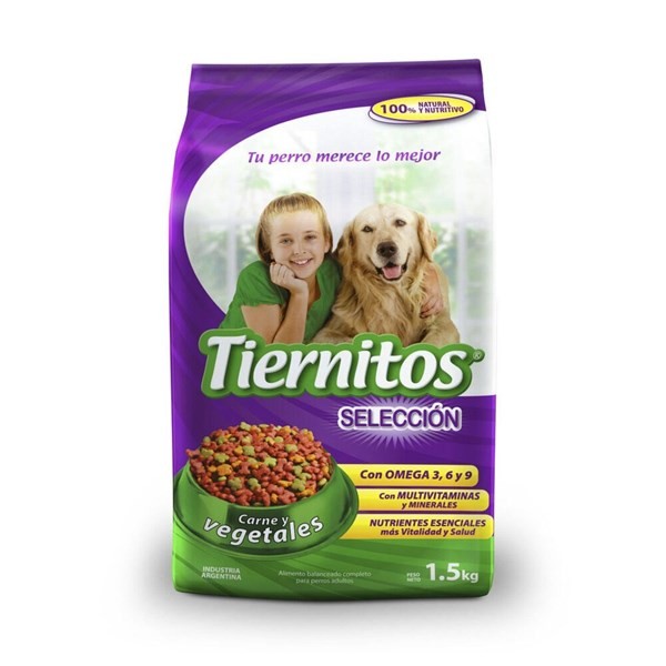 Alimento Para Perros Tiernitos 1,5 Kg. Adultos Carne Y Vegetales #1