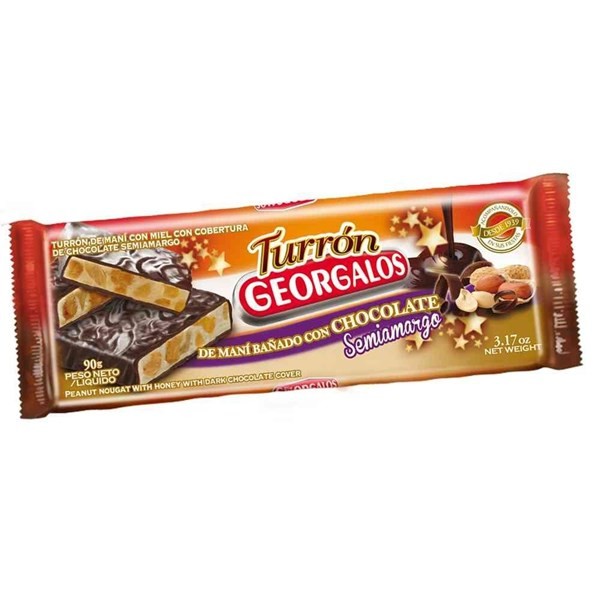 Turrón Georgalos de Maní Bañado 9090 g-paq-gr.- #1