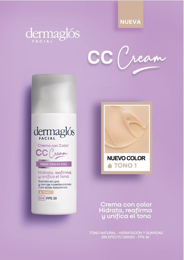 Dermaglós Facial Crema con Color CC Cream FPS 30 Tono 1 #1