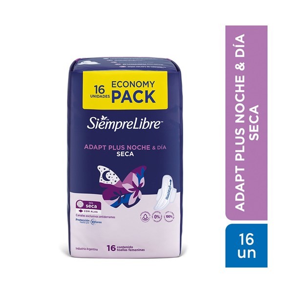 Toalla Femenina Siempre Libre Adapt Plus Noche 16 Uni #1