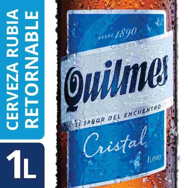 Cerveza Rubia Quilmes Clásica 1 L Botella Retornable (hasta 12 unidades) alt