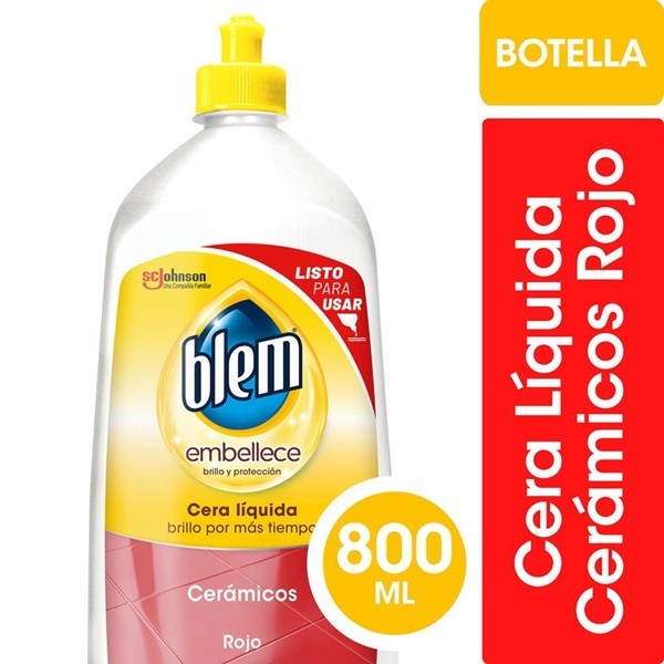Cera Líquida Pisos Blem Cerámicos Rojo Botella 800ml #1