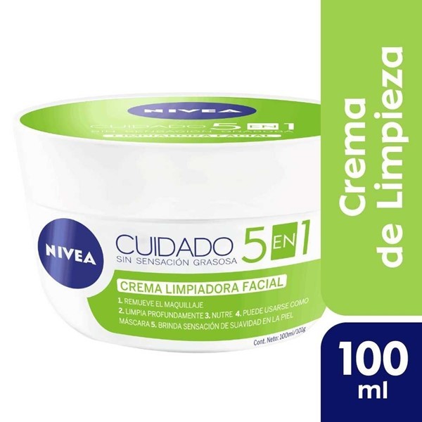 Nivea Crema Facial 5 en 1  Cuidado Limpiadora Para Todo Tipo de Piel 100 ml #1
