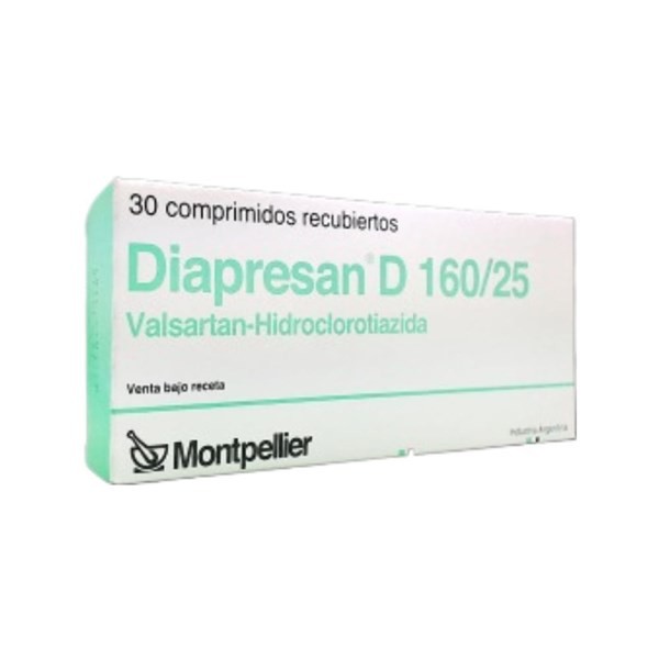 Montpellier Diapresan D 160 / 25 Mg Valsartán+Hidroclorotiazida x 30 Comp #1